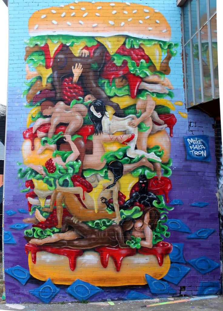 Kama-Sutra Burger Makatron Melbourne Mural