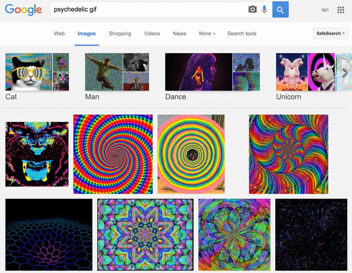 GIFs in Google Image Search results