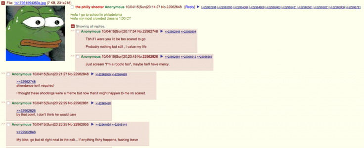 4chan Philly threat response