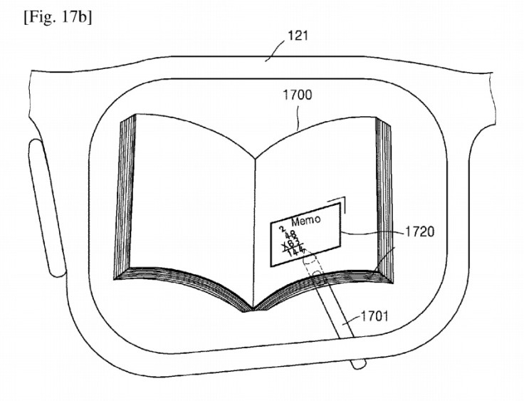 Writing a virtual note on smart glasses