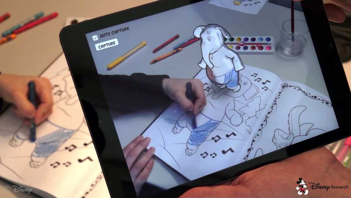 Disney develops augmented reality app that turns coloured drawings into 3D  animations