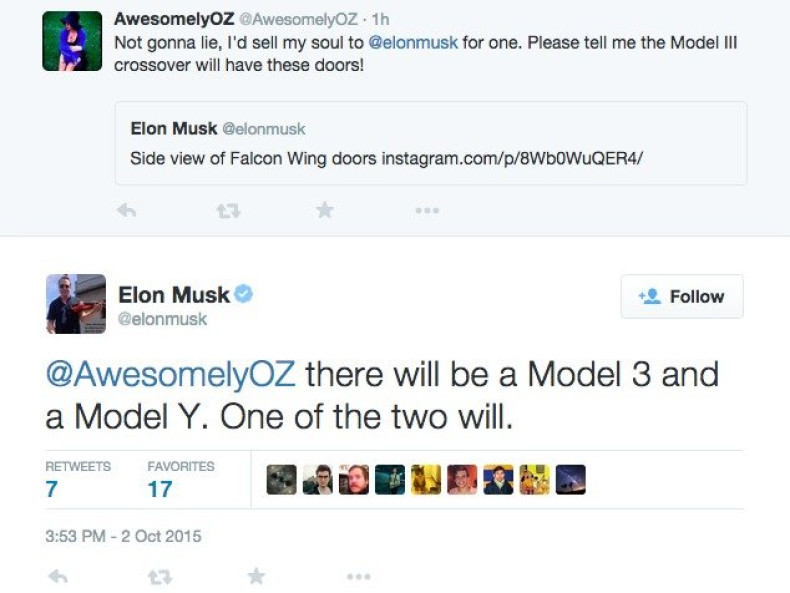Elon Musk Tesla Model Y tweets