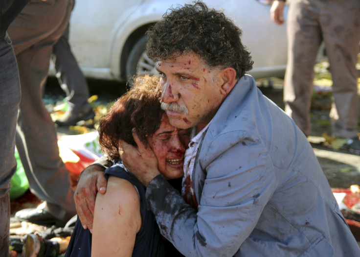man woman Ankara explosion