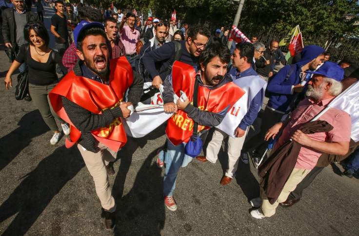 man carried after Ankara blast