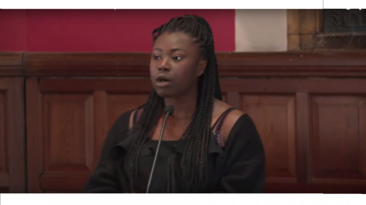 Annie Teriba speaks at the Oxford Union