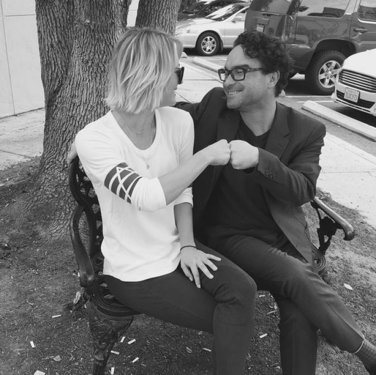 Kaley Cuoco and Johnny Galecki