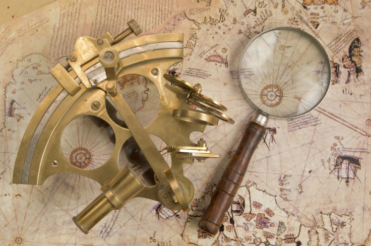 Antique brass sextant