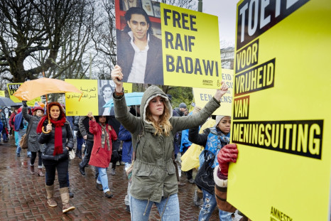 Protesters demand Raif Barawi's release