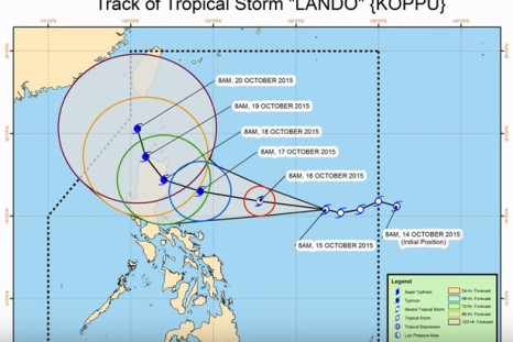 Typhoon Koppu as it nears the Philippines