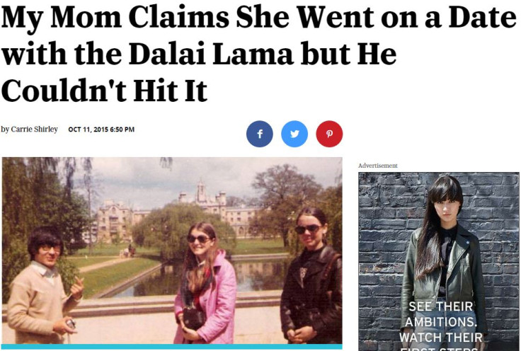 VICE article on Dalai Lama romance