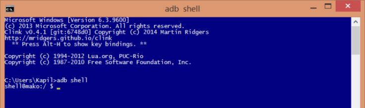 ADB shell access