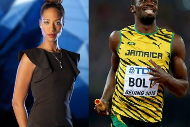 April Jackson and Usain Bolt