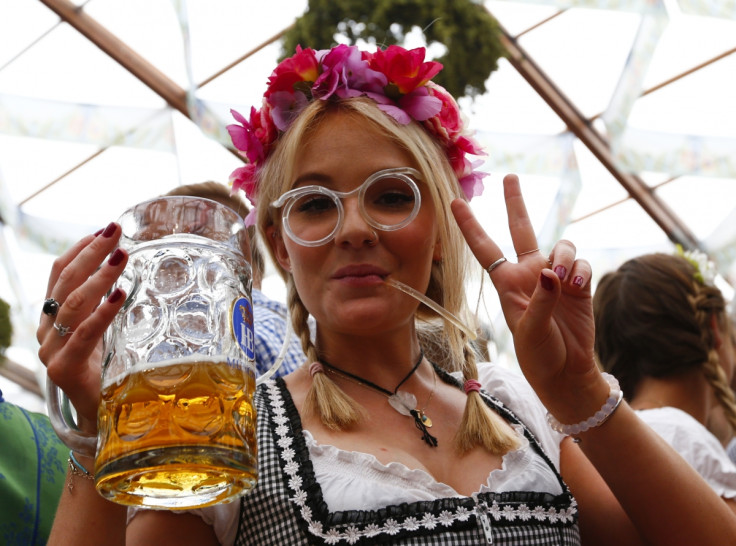 beer drinker at oktoberfest