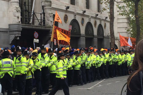 Heavy police presence at Sikh protest
