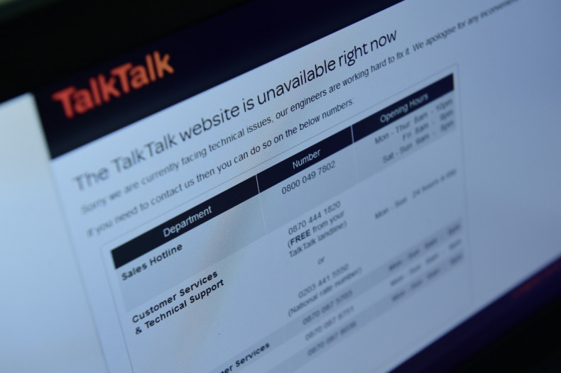 TalkTalk webiste shut down