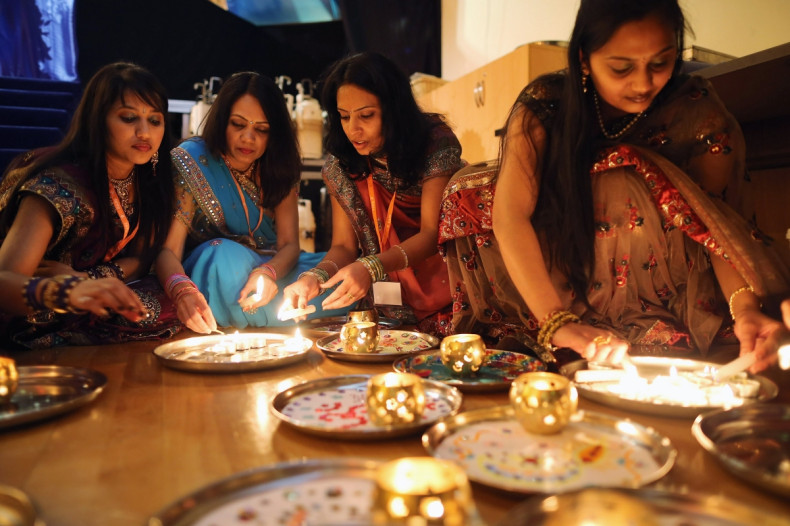 Diwali celebrations in a London temple