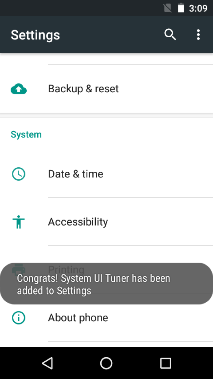 Android Marshmallow System UI Tuner