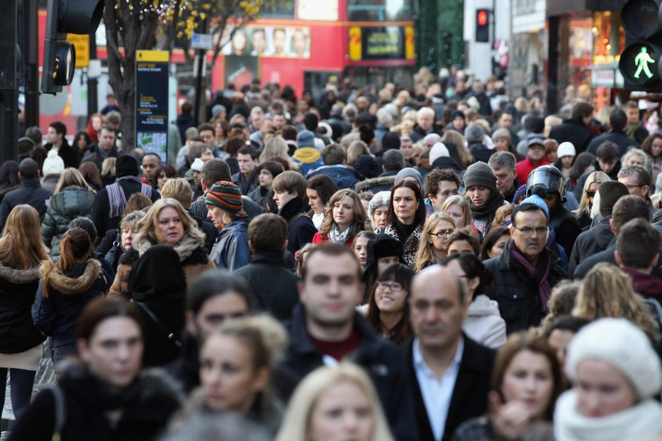 Crowds on Oxford Street, London