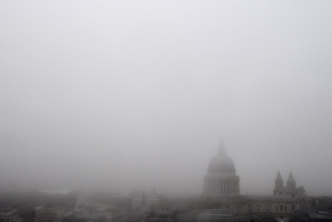 UK Parliament covered in fog