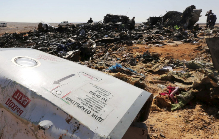 The remains of a Russian airliner