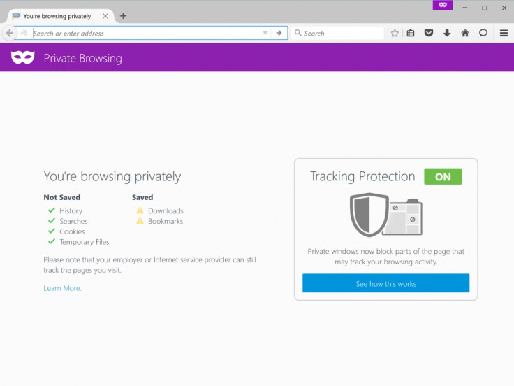 Firefox Tracking Protection feature