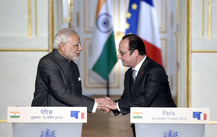 Narendra Modi and Francois Hollande