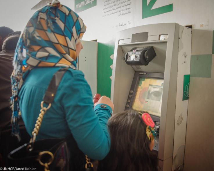 Iris scanning at a bank in Jordan