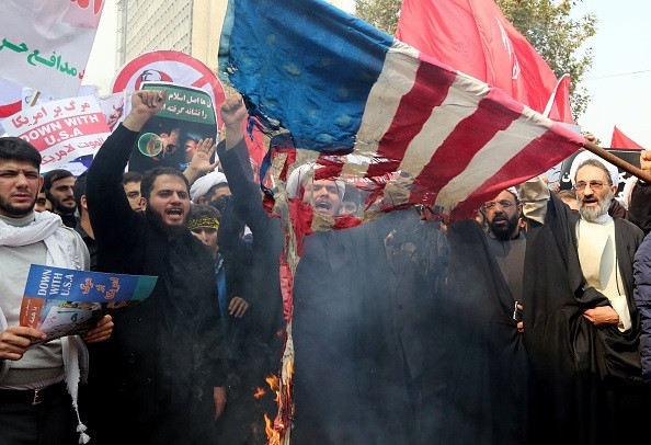 Iran burns U.S. flags Iran burns U.S. flags