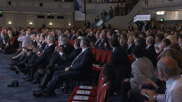  Protesters interrupt prime minister's pro-EU speech at CBI