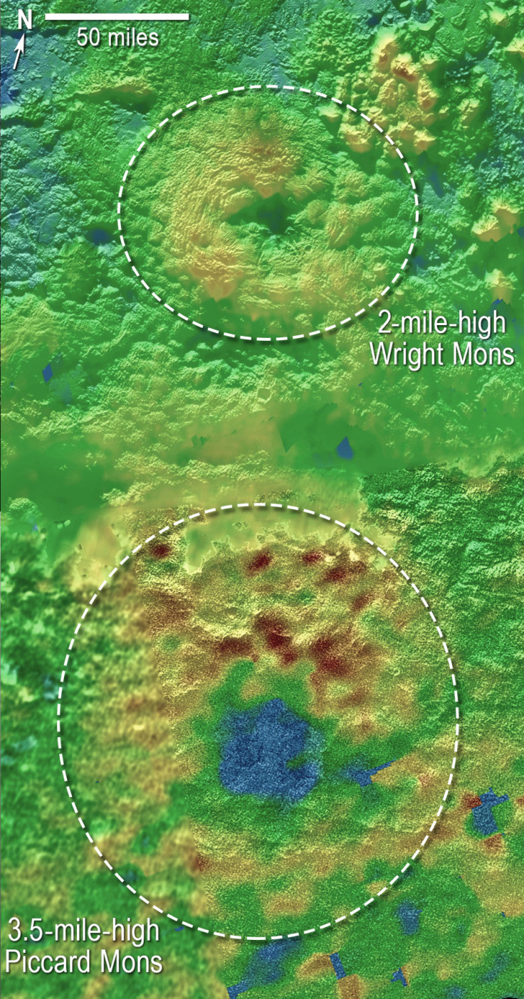 Pluto ice volcanoes