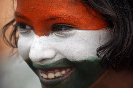 A school girl takes part in a cultural program to celebrate India's Independence Day in the northern Indian city of Chandigarh