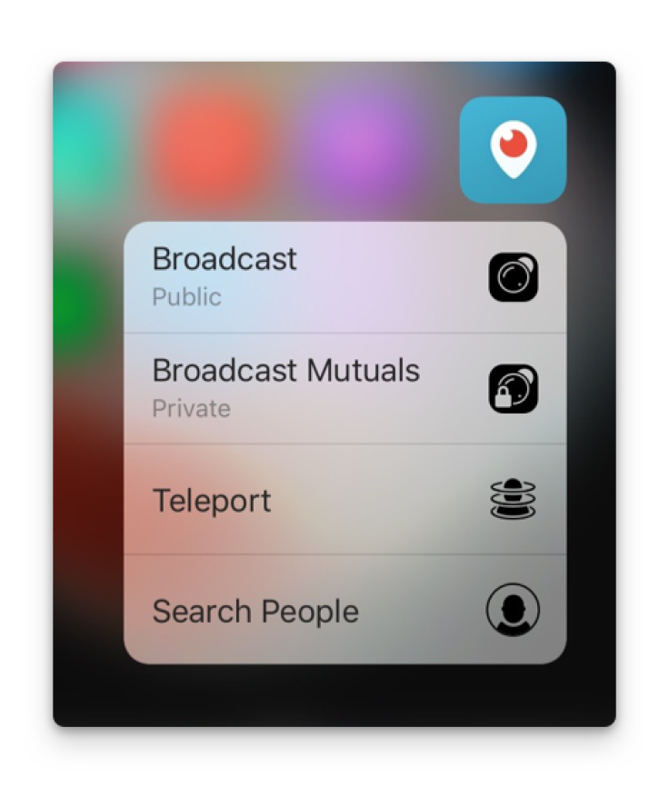 Periscope 3D Touch support