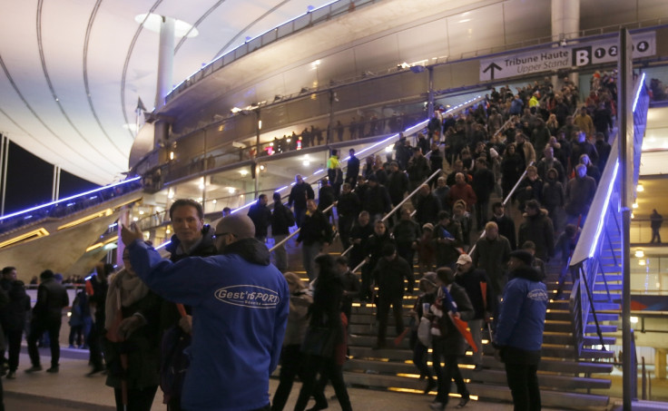 Fans leaving Stade de France