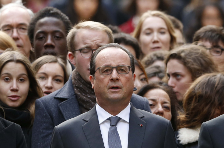 Francois Hollande leading silence
