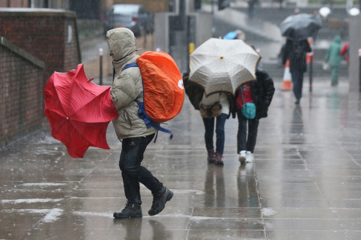 Rainy weather in London