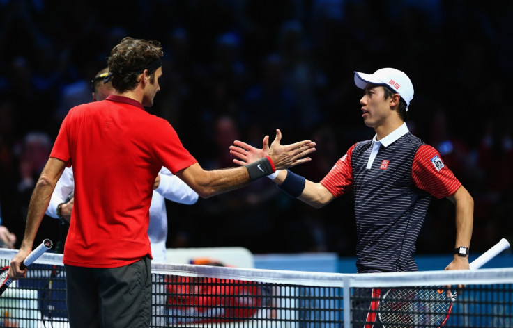 Roger Federer and Kei Nishikori