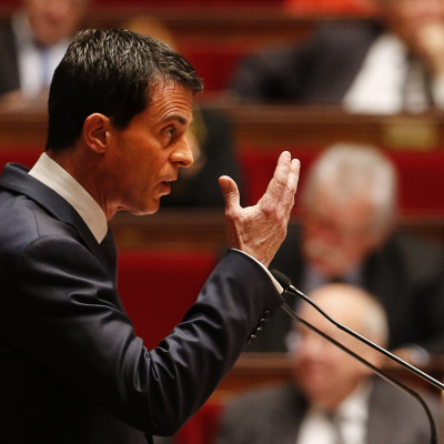 Manuel Valls addresses parliament