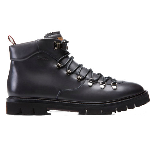 Black leather hotsell hiking boots mens