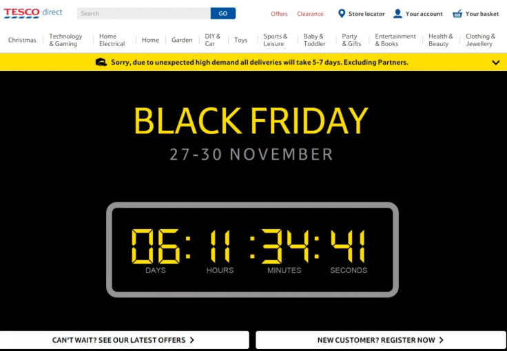 Tesco Black Friday website