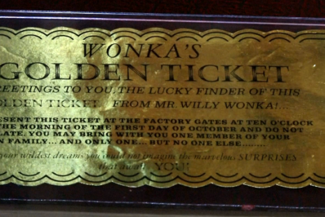 Golden ticket from Willy Wonka