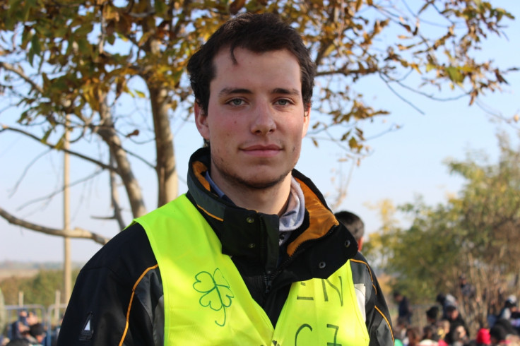 Czech volunteer at crossing border in Serbia