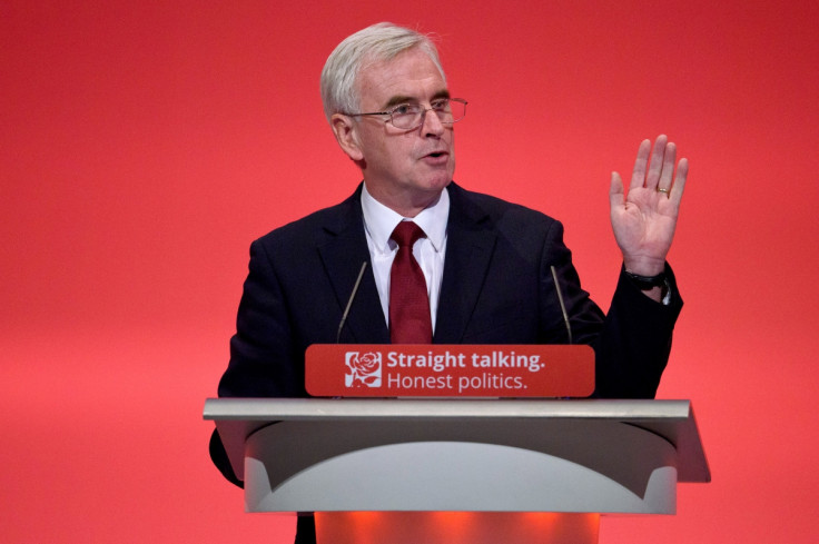 Shadow chancellor John McDonnell MP