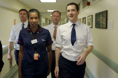 George Osborne visiting a hospital