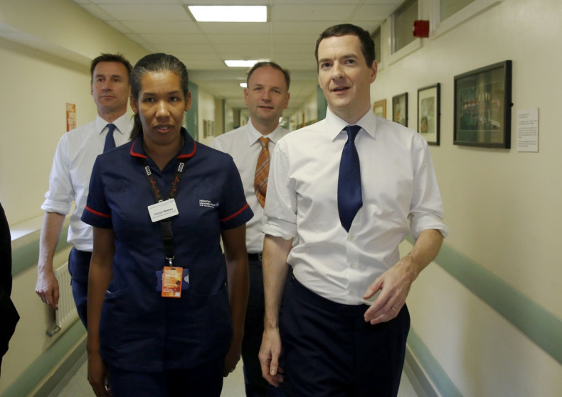 George Osborne visiting a hospital