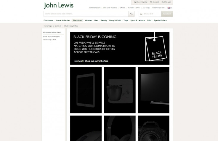 John Lewis Black Friday 2015 deals