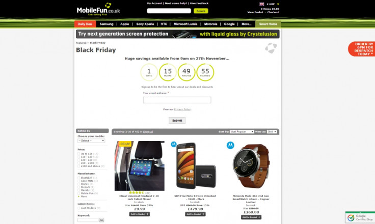 MobileFun Black Friday 2015 deals