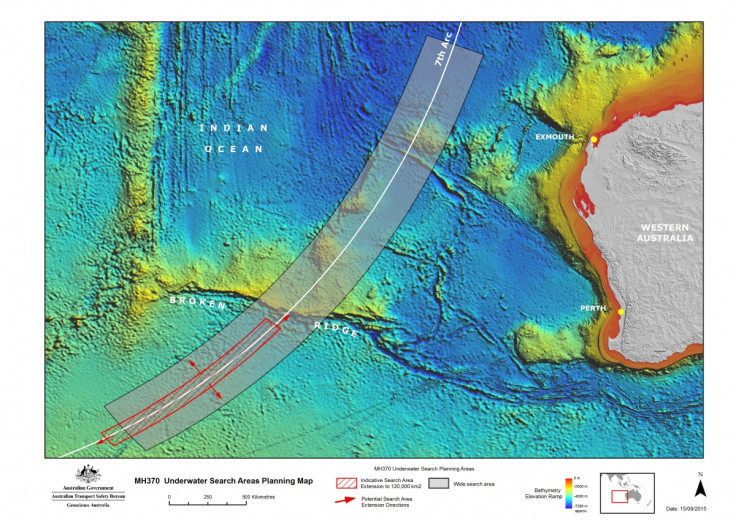 MH370 search map