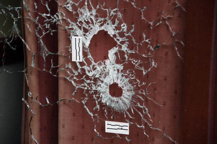 Bullet holes Paris window