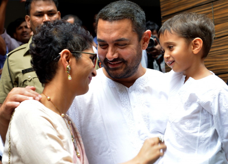 Bollywood actor Aamir Khan and family