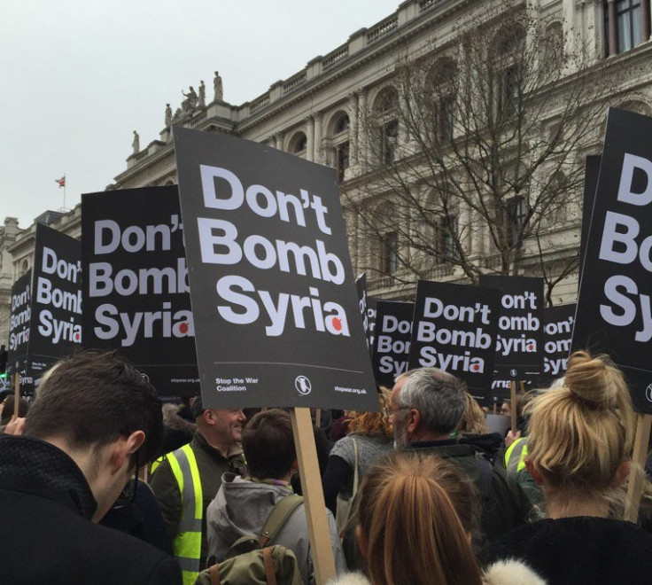 Protesters at Downing Street